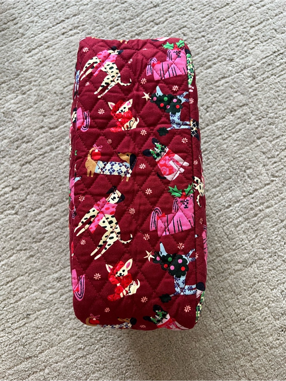 Vera Bradley XL Cosmetic Pouch in Holiday Hounds Print - Picture 7 of 11